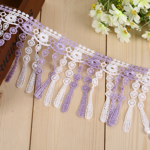 Hualing Lace Color-Blocking Exquisite Tassel Lace Clothing Accessories