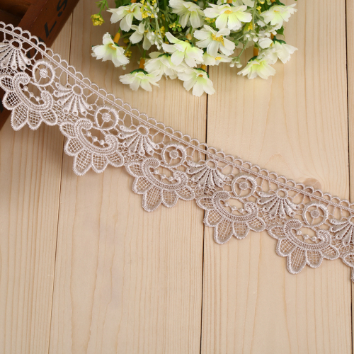 Hualing Lace Light Coffee Color Exquisite Woven Hollowed Lace Clothing Accessories