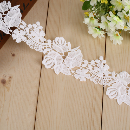 Hualing Lace White Embroidery Exquisite Water Soluble Lace Clothing Accessories