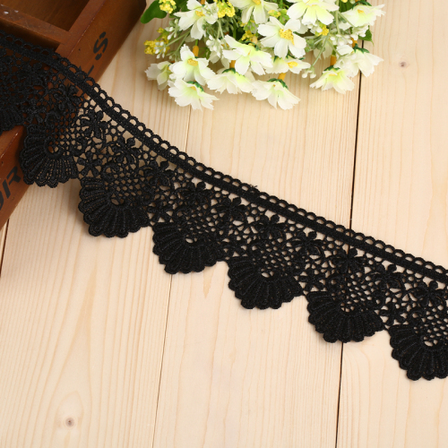 Hualing Lace Black Woven Hollowed Fashion Lace Clothing Accessories