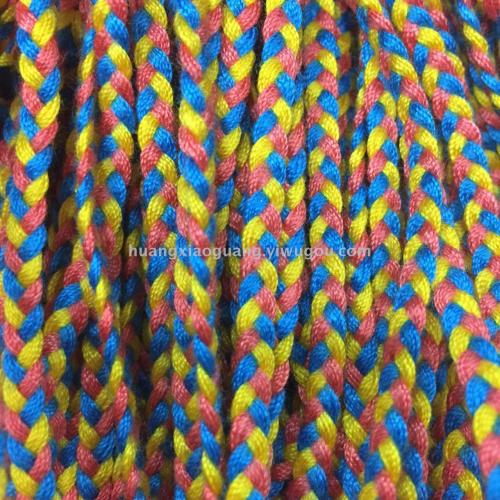 Polyester Polypropylene Fiber Three-Strand Nine braid Rope Woven Clothing Accessories