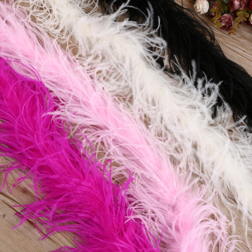 factory direct sales fashion multicolor ostrich wool tops stage clothing decorative strip