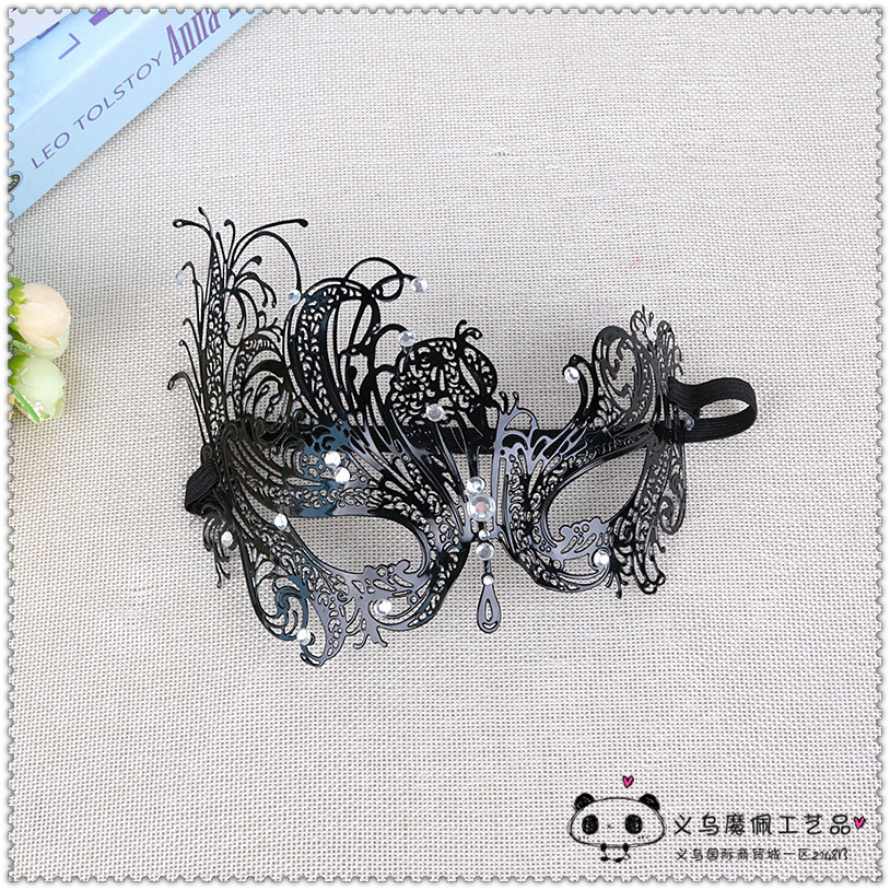 性感镂空面具黑色女半脸万圣节派对化妆舞会情趣面具