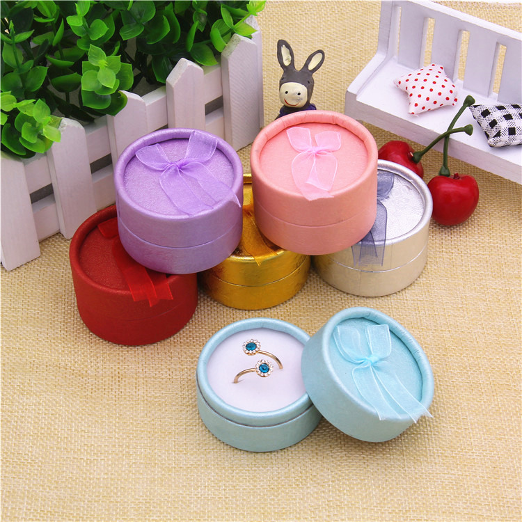 bow ring jewelry box gift box paper ear stud packaging small