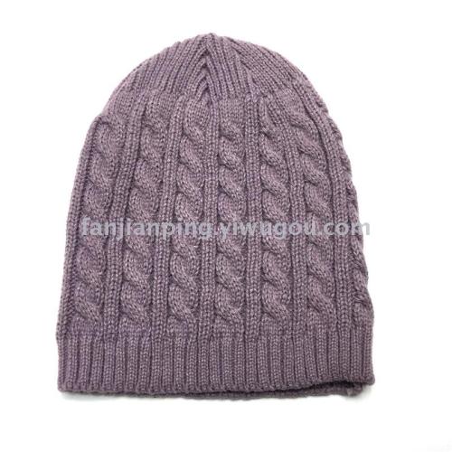 small eight-character knitted casual jacquard men‘s leisure sports elderly ski hat