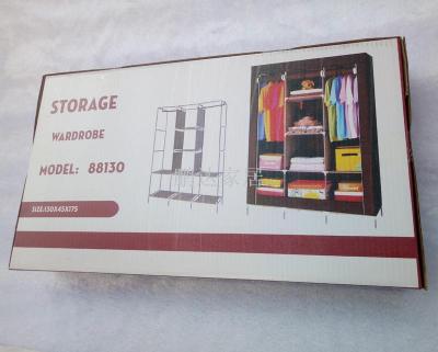 Simple and modern folding wardrobe non-woven wardrobe assembly and storage cabinet