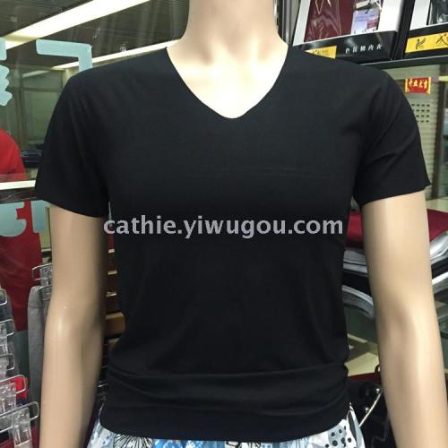 hongfu magpie seamless t-shirt series super cool refreshing cool paste body sweat-absorbent pure cotton