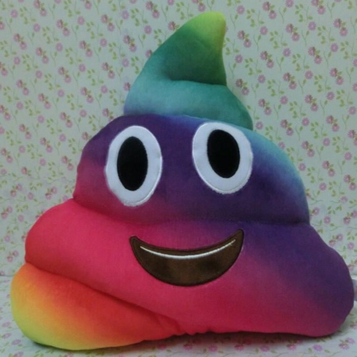 Supply Creative new rainbow emoji WeChat rainbow poop emoji pillow