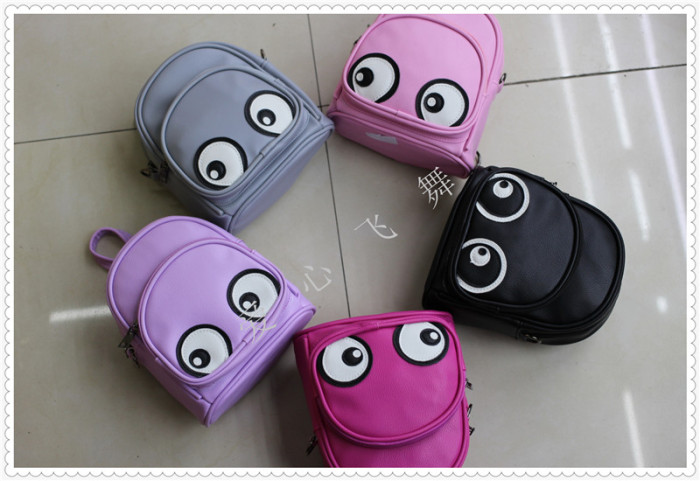PU大眼睛双肩背包亲子包儿童背包卡通包大眼