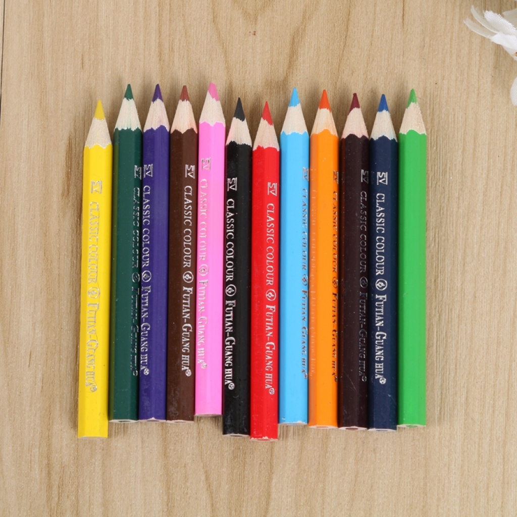 12色美术彩笔铅笔涂鸦涂色彩铅画笔绘画美术彩铅