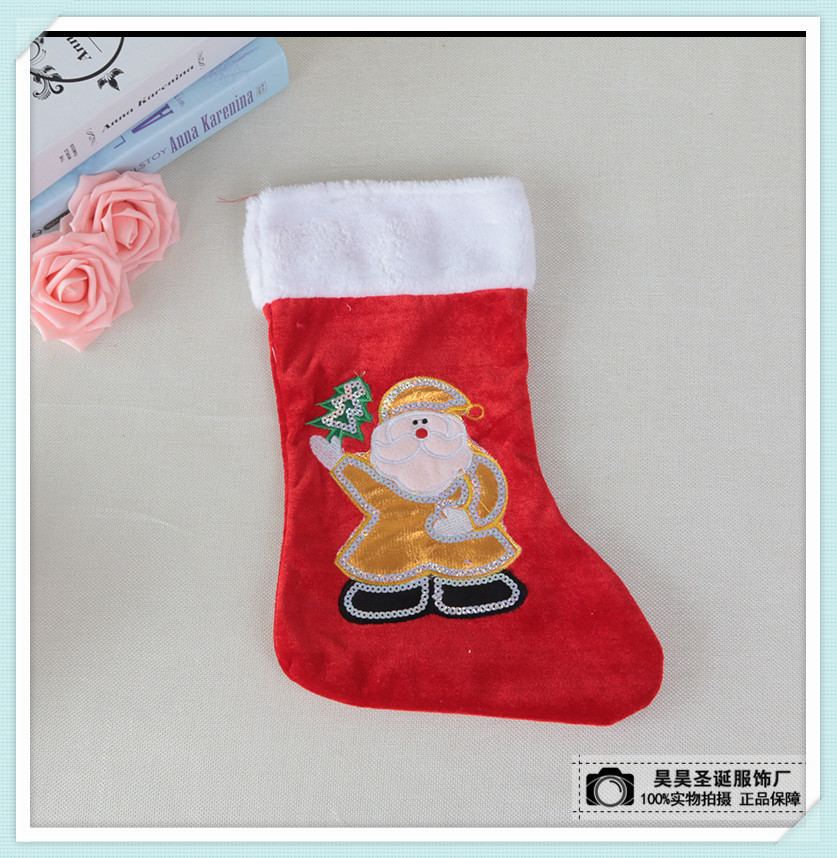 圣诞袜装饰挂件小靴子礼物袋小摆件圣诞节装饰品