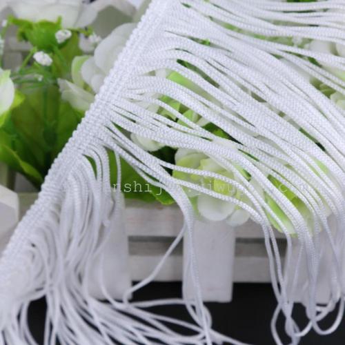 black and white polyester lace window decoration clothing accessories polyester 15cm fringe lace