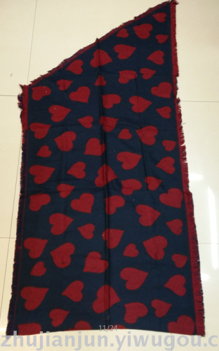 love cashmere-like diagonal scarf