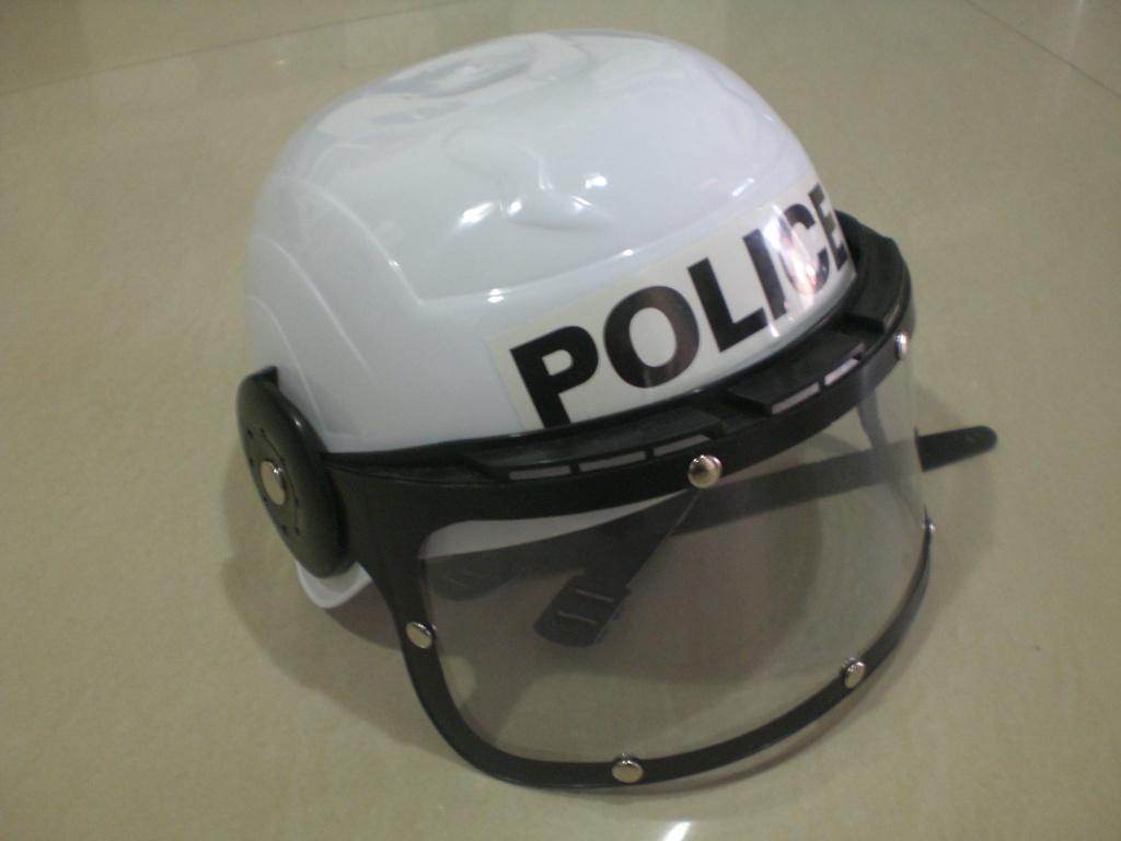 白色警察帽子有护眼罩