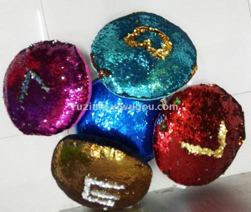 youge round sequins double-sided diy pillow cushion creative pillow pillow