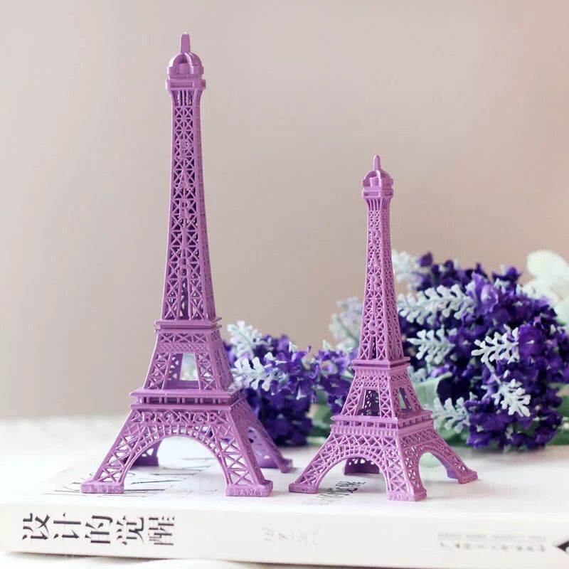 souvenir知名建筑物模型巴黎埃菲尔铁塔 紫色系
