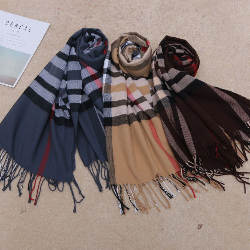scarf men‘s scarf fashion cashmere-like warm scarf shawl