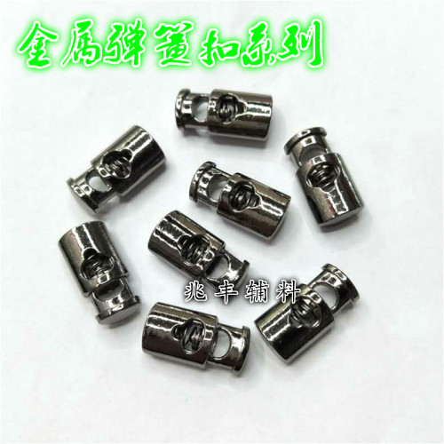 Wholesale Zinc Alloy Spring Clasp Metal Cord Fastener Elastic Buckle Pig Nose Snap Button