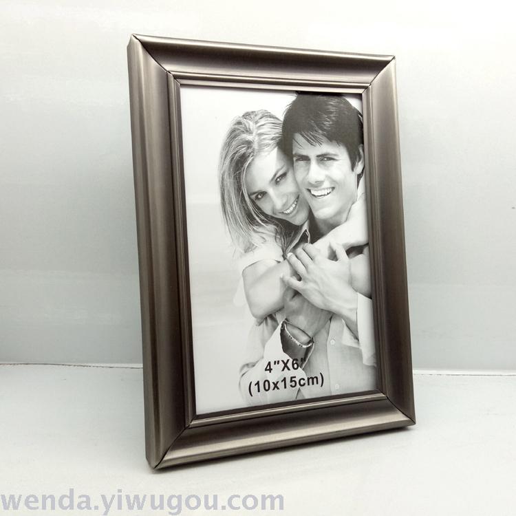 简约大方精美高档金属枪色相框/高级摆台相框/摆件
