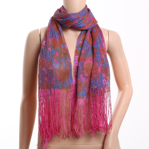 shawl factory direct long tassel decoration multi-color fashion scarf shawl