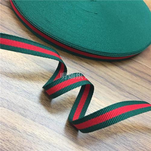 green red green gucci striped ribbon luggage belt