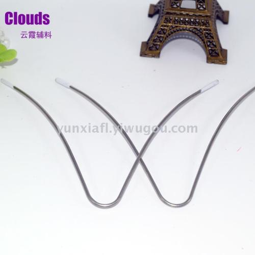 -Shaped Steel Ring V-Shaped Stainless Steel Chest Front Buckle Steel Fork V Doll Dress Dance Clothes Steel Ring 