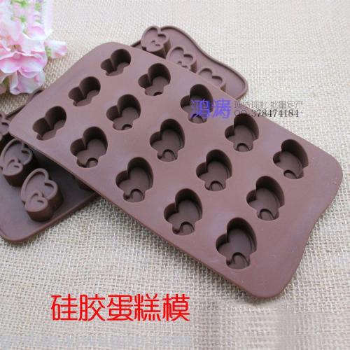 15-Piece Double-Sandwich Chocolate Silicone Heart-Turning Candy Baking Mold Ice Tray DIY