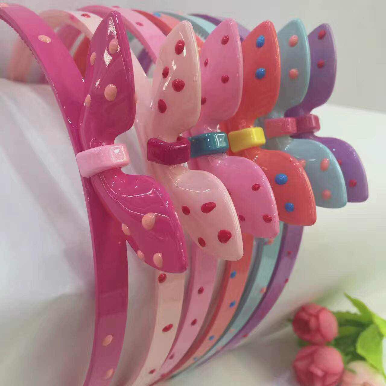 大小兔耳朵打点 可爱萌娃儿童发饰 头饰品