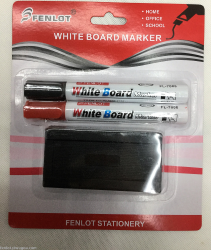 Factory Direct Sales Fenlot with Eraser Whiteboard Marker 7008（2+1） Set