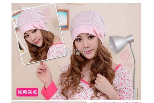 Polka Dot Bow Maternity Cap Pregnant Women Windproof Confinement Cap Maternity Hat Maternal and Child Supplies