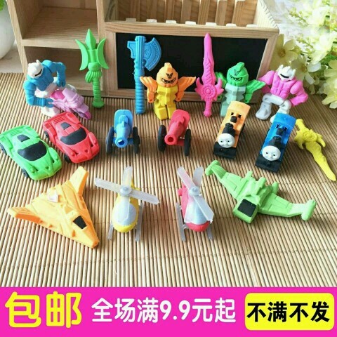 Weapon Eraser for Boys Children Cartoon Car Cannon Aircraft Rubber Stationery