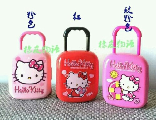 170209 korean cute hello kitty suitcase pull