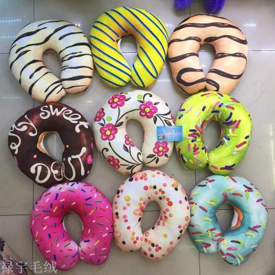Creative simulation donut biscuit cake toy pillow U pillow neck pillow gift