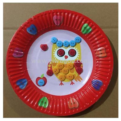 Paper tray button stickers children's manual DIY series