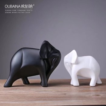 厂家直销,亚光黑白对象摆件_ 欧佰钠家饰_ 义乌