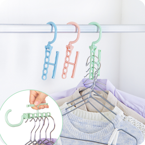multi-function five-hole magic hanger with handle space saving creative rotating wardrobe sorting drying hanger