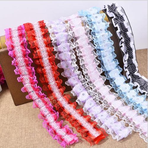 4cm discount pleated lace sequins clothing underwear accessories lace trim jewelry ingredients