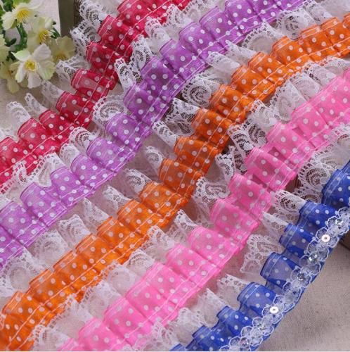4.5cm Pleated Lace Toy Ornament Accessories Clothing Lace Accessories Wholesale