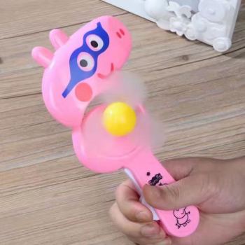 手压风扇 粉猪 小猪佩奇 儿童玩具_ 义乌市圣丽