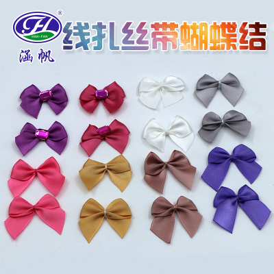 Supply 1cm Color Line Bows Ribbons With Diy Polyester Decorative