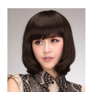 多色中高档化纤材质假发 女士假发套_ 义乌市