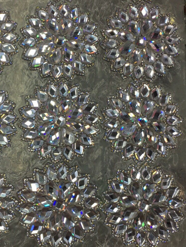 Rhinestone Mesh Diamond Collar Flower Clothing Accessories Decorative Plastic Mesh Row Diamond 