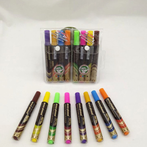6-aa 8 color big mac value liquid water-based whiteboard marker children‘s painting brush