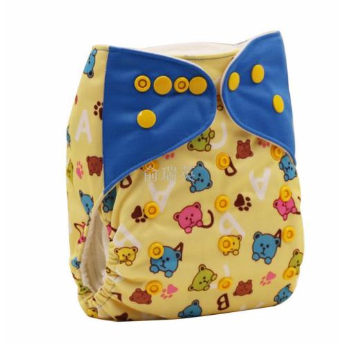 new baby printing double buckle diaper pants baby cloth diaper pants washable diaper pants baby products factory direct