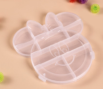 factory direct plastic transparent minnie head cartoon animal storage box