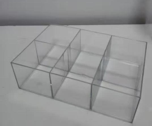 Factory Wholesale PS6 Grid Storage Box Transparent Uncovered DIY Accessories Pill Box 