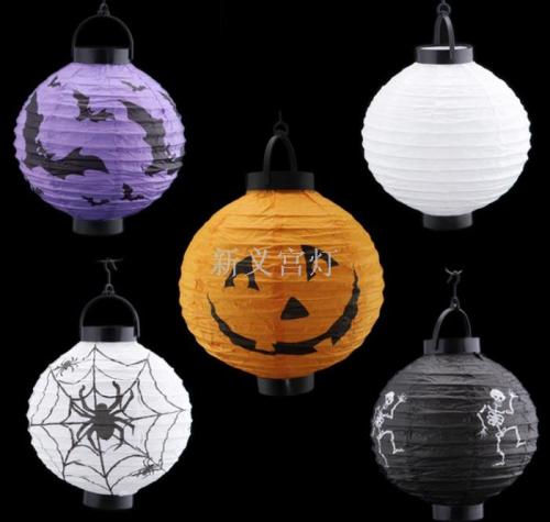 supply all kinds of paper lanterns wholesale battery-powered halloween battery lanterns can be customized