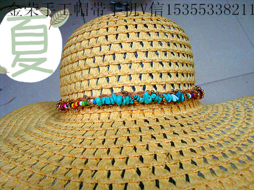 beach hat accessories cowboy hat with various handmade beaded woven accessories hat belt