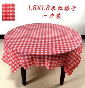 wedding plastic red plaid tablecloth disposable printed tablecloth factory direct