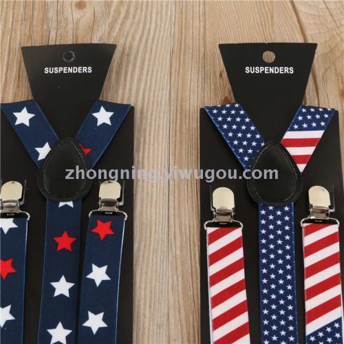 european and american style suspender men and women casual suspender clip suspender pants clip versatile suspenders